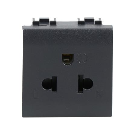 เต้ารับเดี่ยว 3 ขา มีกราวด์ BTICINO SL4126F LIVING LIGHT สีดำ_0