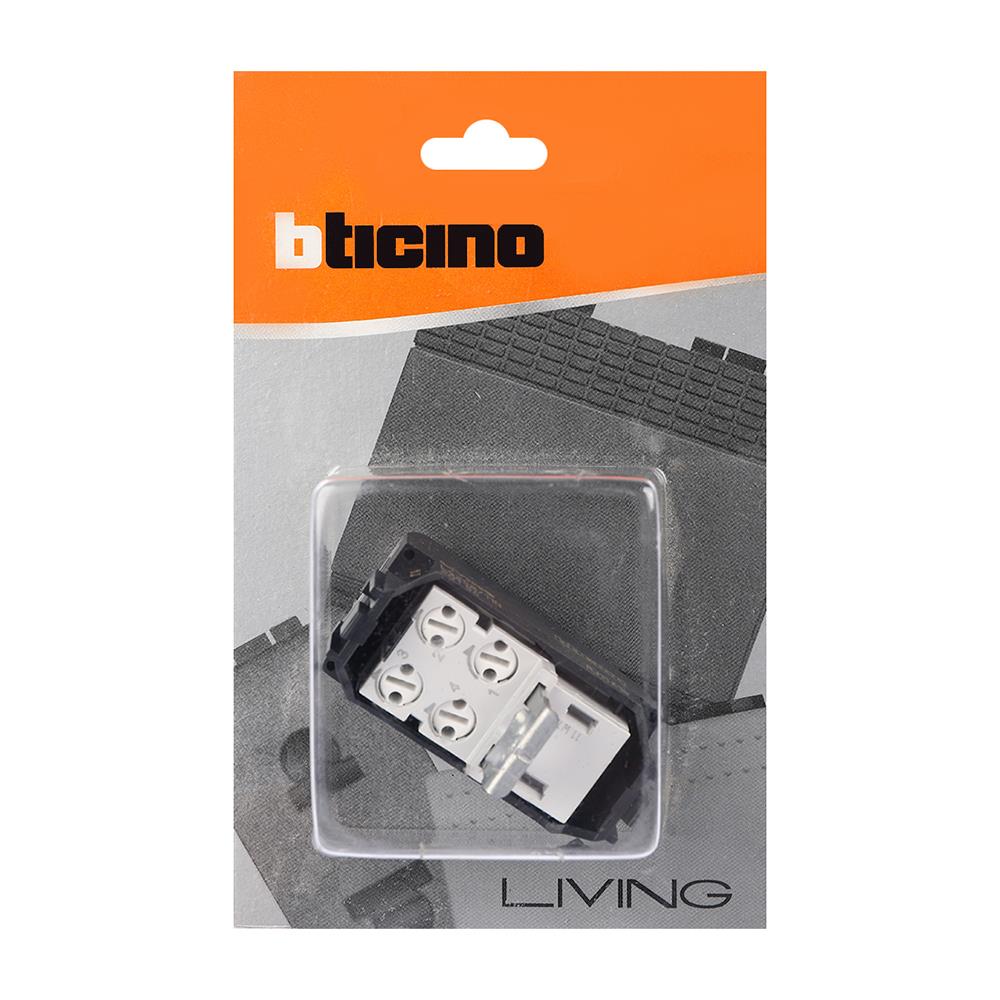 เต้ารับโทรศัพท์ BTICINO SL4258/11NFLIVING สีดำ