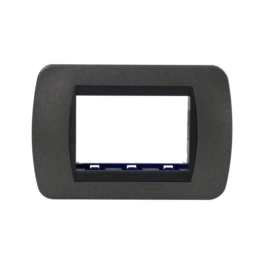 หน้ากาก 3 ช่อง BTICINO LIVING LIGHT GF SL4803GFF สีดำ