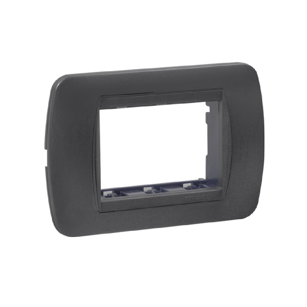 หน้ากาก 3 ช่อง BTICINO LIVING LIGHT GF SL4803GFF สีดำ