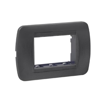 หน้ากาก 3 ช่อง BTICINO LIVING LIGHT GF SL4803GFF สีดำ_1