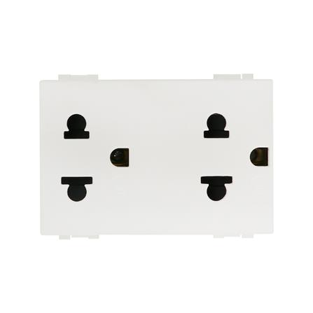 เต้ารับคู่ 3 ขา BTICINO SN4185FLIGHT สีขาว_0