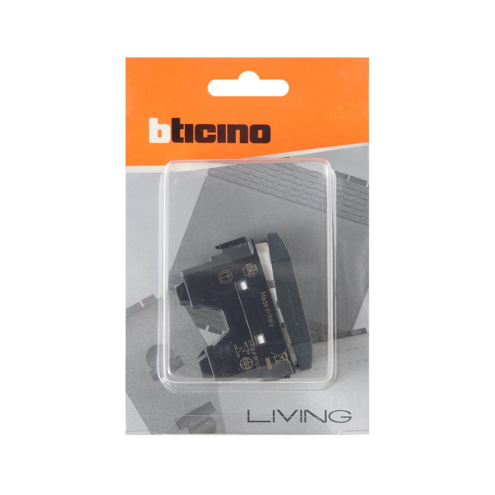 สวิตช์ 1 ทาง BTICINO SL4001F LIVING LIGHT 1 ช่อง สีดำ