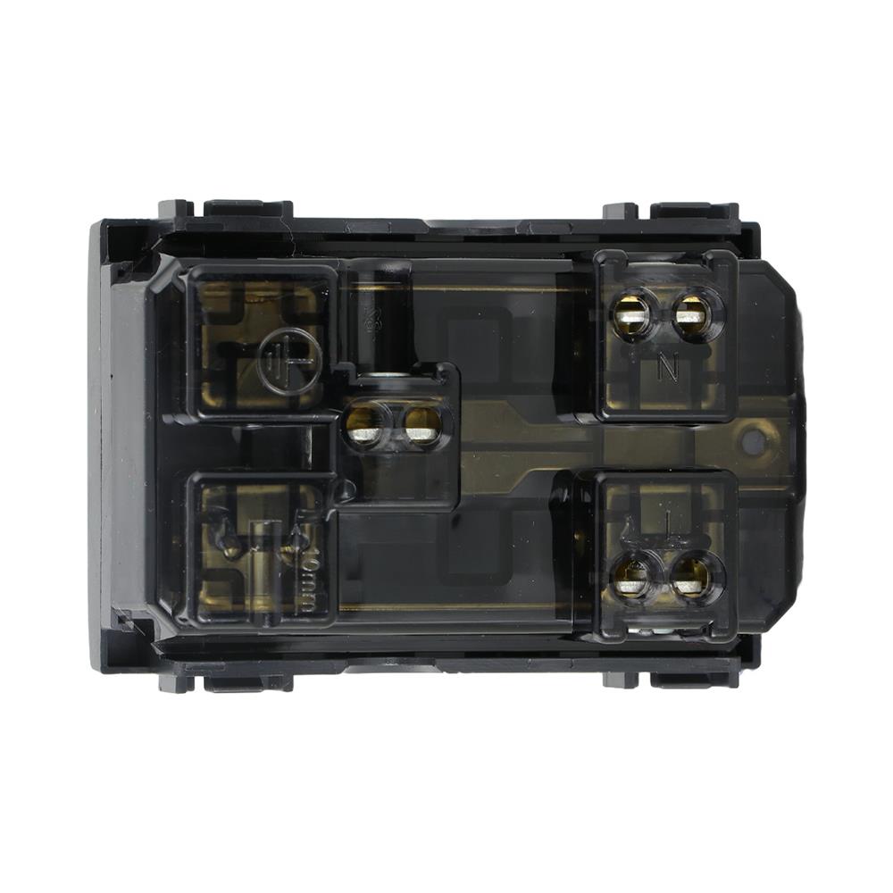 เต้ารับคู่ 3 ขา BTICINO L4185LIVING สีดำ