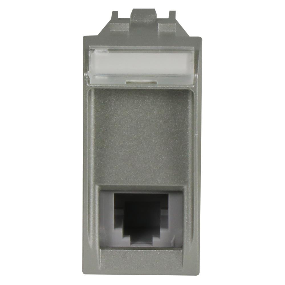 เต้ารับโทรศัพท์ BTICINO SNT4258/11NF สีเงิน