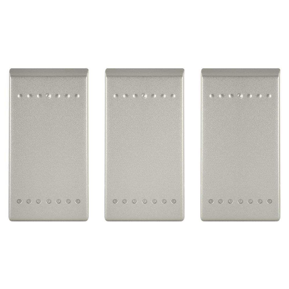 ฝาครอบสวิตช์ 1 ช่อง BTICINO SN4911F LIVING LIGHT สีเงิน (แพ็ก 3 ชิ้น)