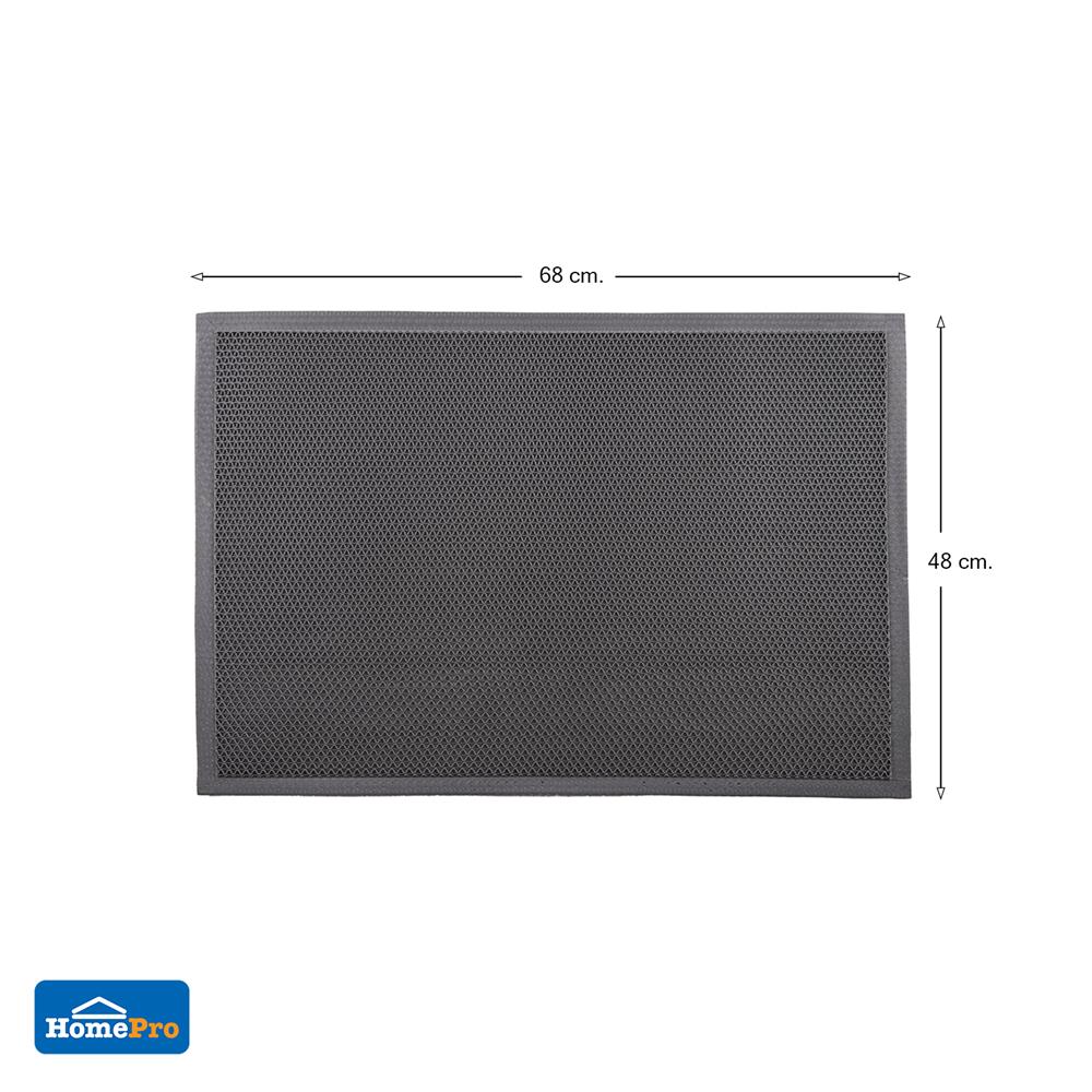 พรมเช็ดเท้าดักฝุ่น HOME LIVING STYLE Z 48X68 ซม. สีเทา