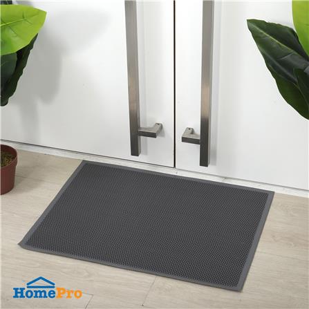 พรมเช็ดเท้าดักฝุ่น HOME LIVING STYLE Z 58X78 ซม. สีเทา_3