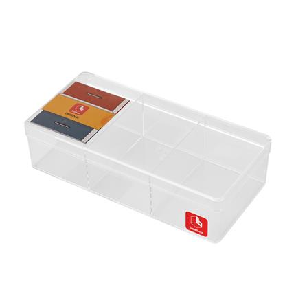 กล่องแบ่งช่อง 3 ช่อง BOXBOX 639L 10x21x6 ซม. สีขาว_1