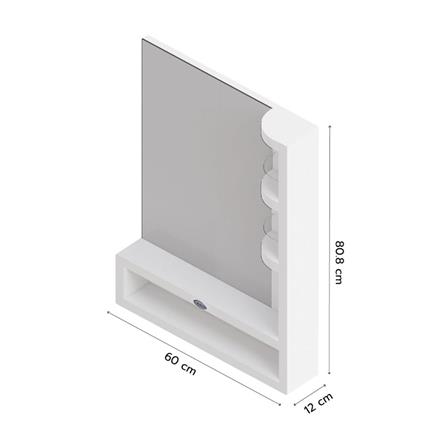 ตู้แขวนผนังพลาสติก QUEEN KENZO สีขาว_2