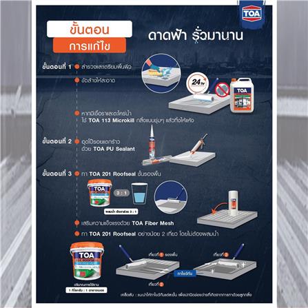 อะคริลิกกันซึม TOA 201 ROOFSEAL PU HYBRID 20 กก. สีเขียว_1