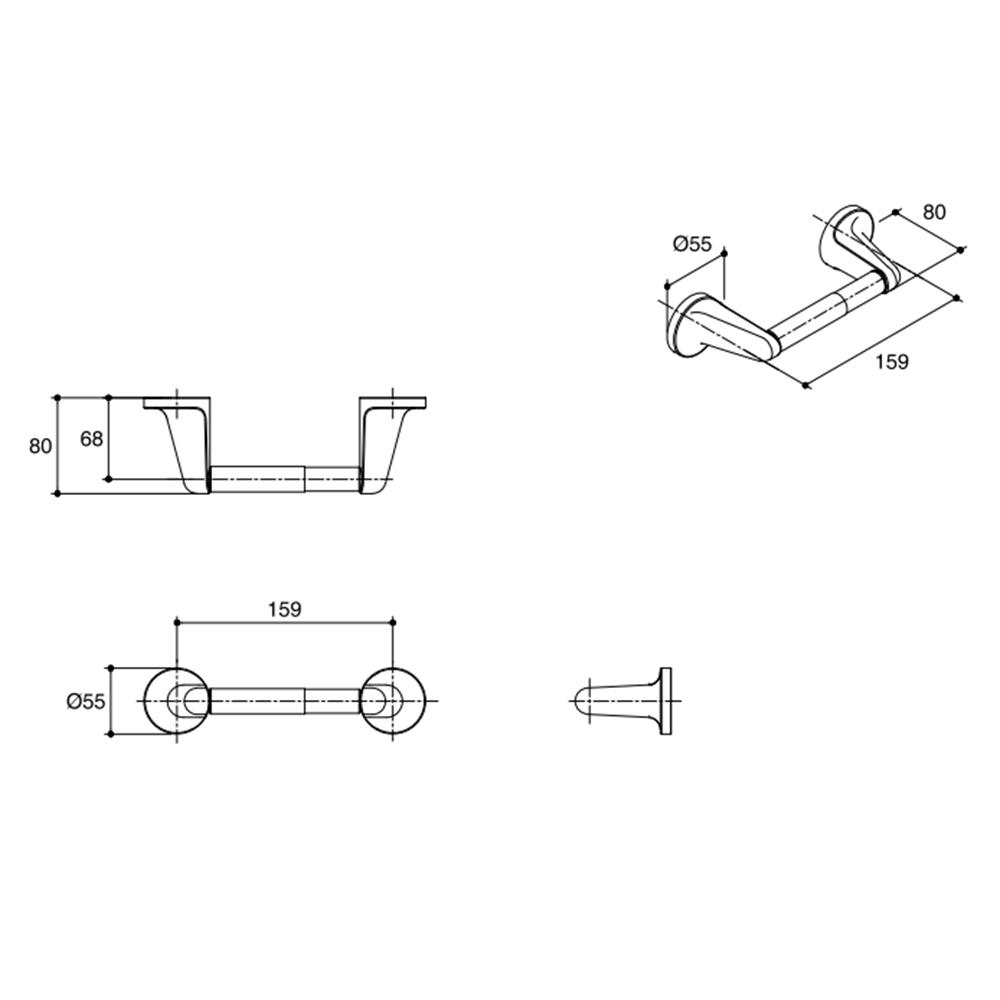 ที่ใส่กระดาษชำระ KOHLER K-17523T-CP สีโครม