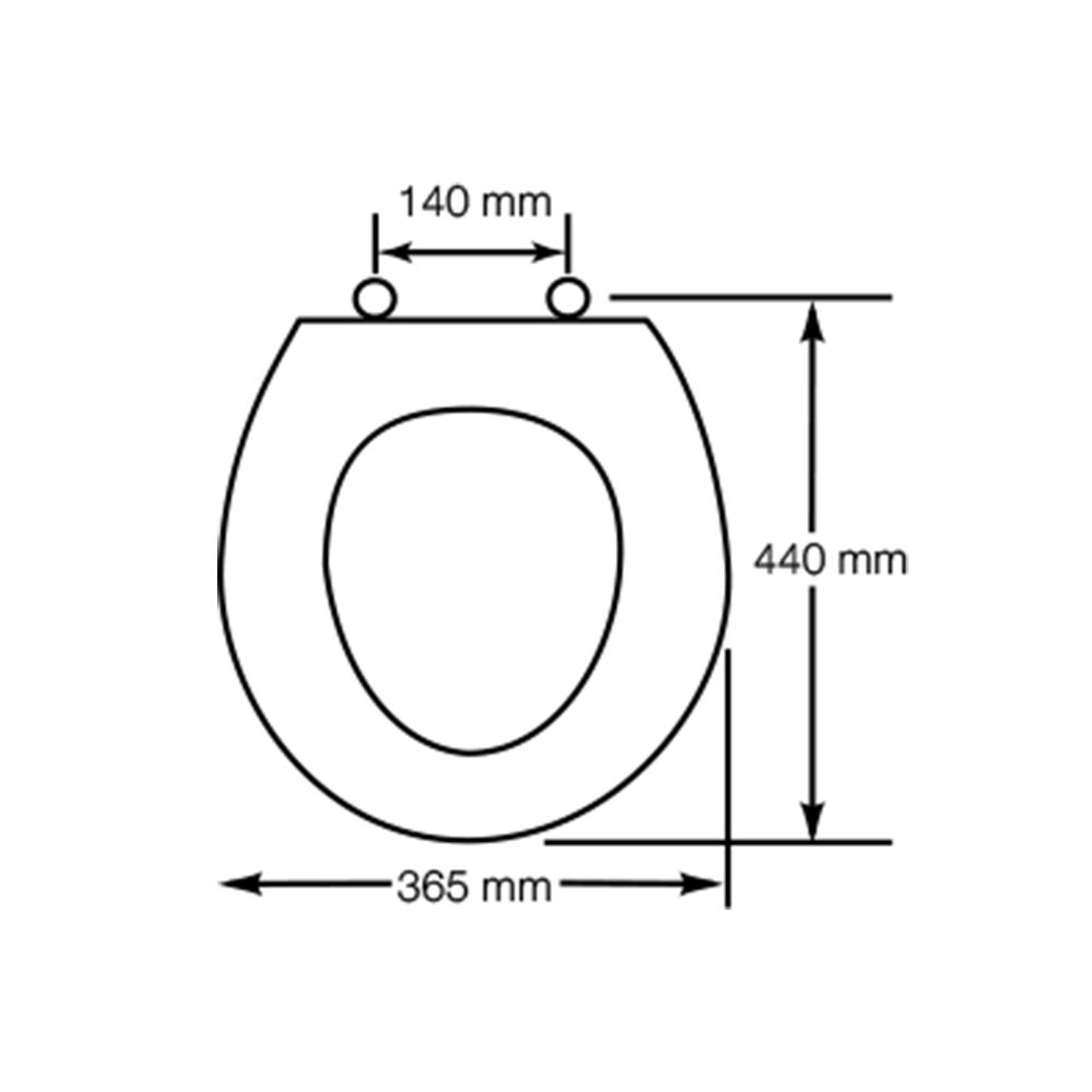 ฝารองนั่งไม้ทรงกลม BEMIS BM-500PROAR สีขาว