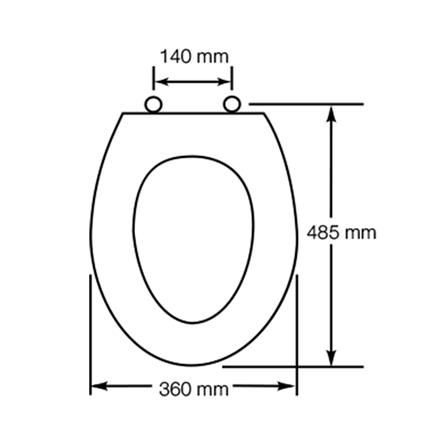 ฝารองนั่งไม้ทรงรี BEMIS BM-1500AR-1 สีขาว_2