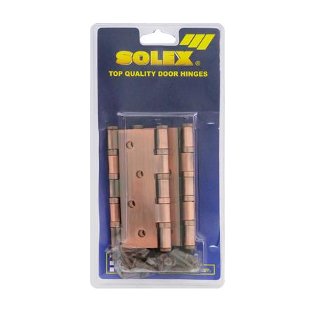 บานพับ 4X3 นิ้ว X 2 มม. SOLEX 4324  สีทองแดงรมดำ (แพ็ก 4 ชิ้น)_1