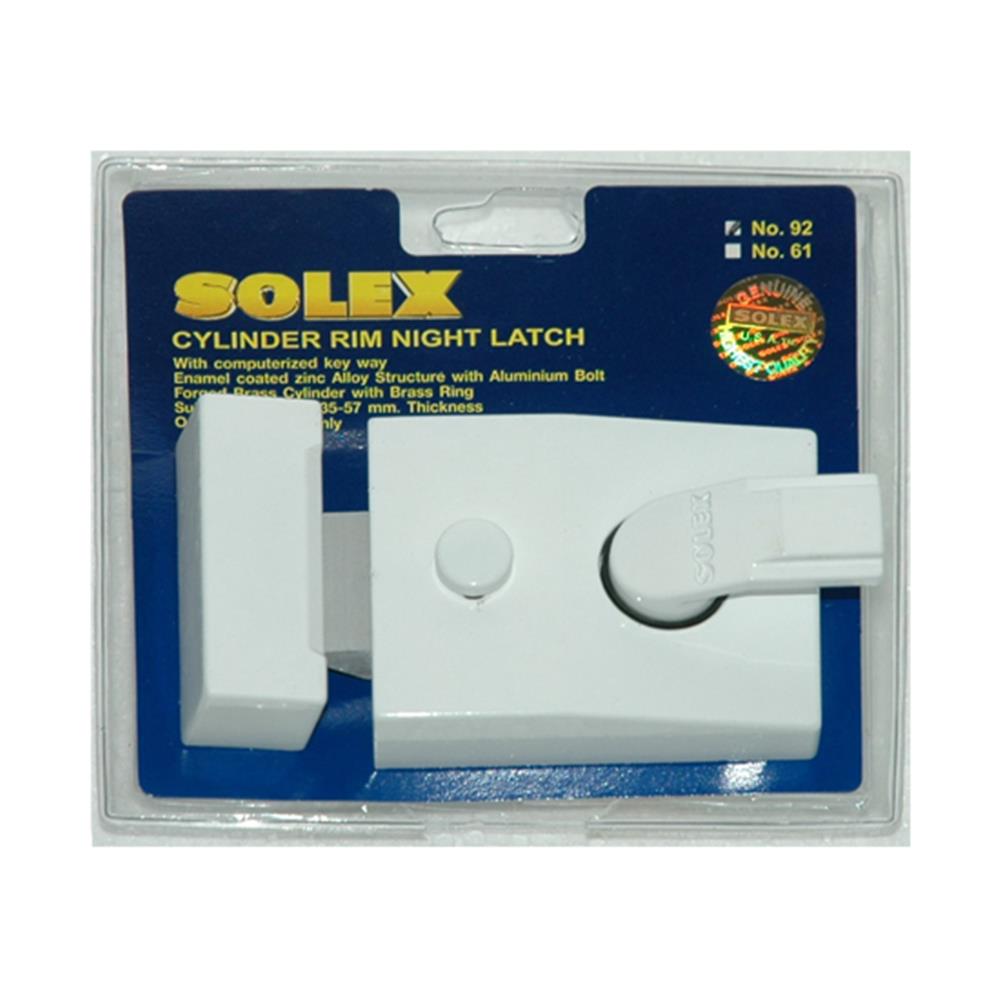 กุญแจลิ้นตาย 1 ด้าน SOLEX NIGHTLATCH สีขาว