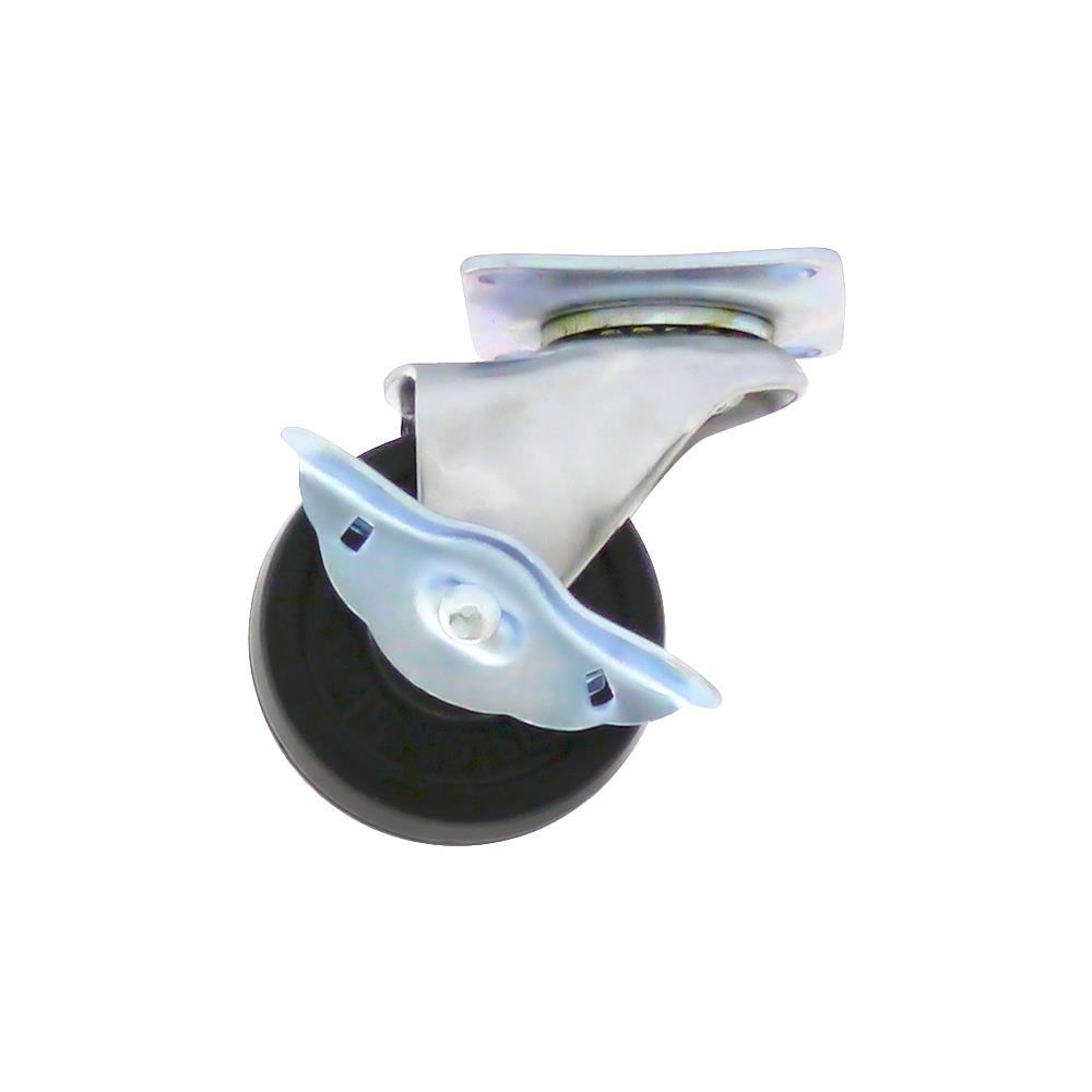 ลูกล้อยาง PANSIAM แป้นหมุน มีเบรก 2.5 นิ้ว สีดำ