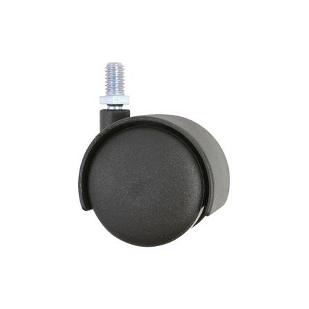 ลูกล้อไฟเบอร์ PANSIAM สกรูหมุน ไม่มีเบรก 2 นิ้ว สีดำ