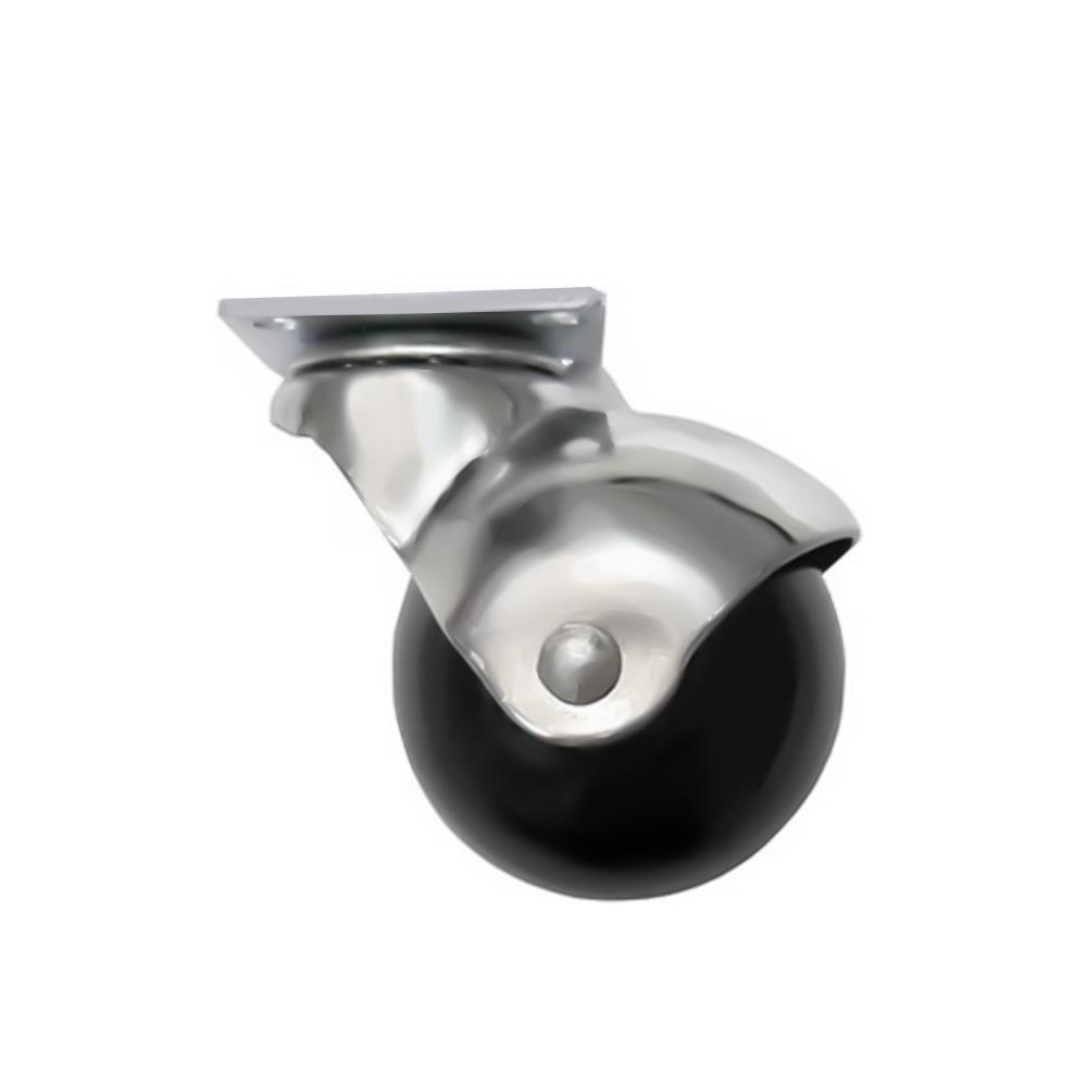 ลูกล้อไนลอน TMC แป้นหมุน ไม่มีเบรก 2 นิ้ว สีดำ