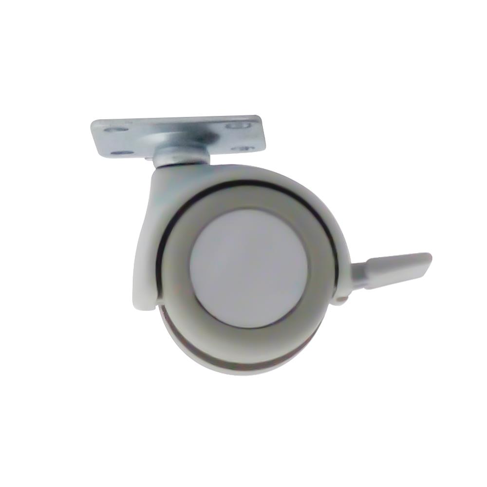 ลูกล้อไนลอน PAREO แป้นหมุน มีเบรก 1.5 นิ้ว สีเทา