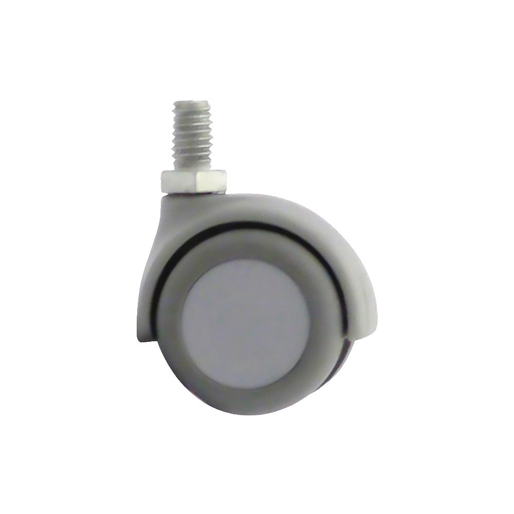 ลูกล้อไนลอน PAREO สกรูหมุน ไม่มีเบรก 1.5 นิ้ว สีเทา