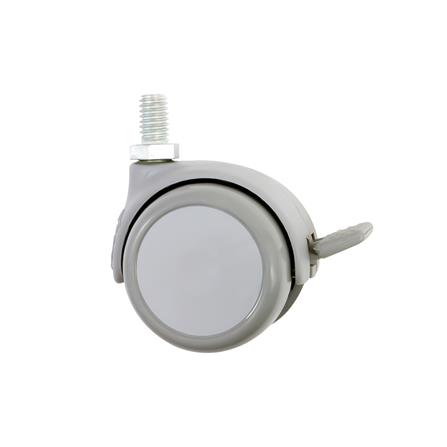 ลูกล้อไนลอน PAREO สกรูหมุน มีเบรก 2 นิ้ว สีเทา_0