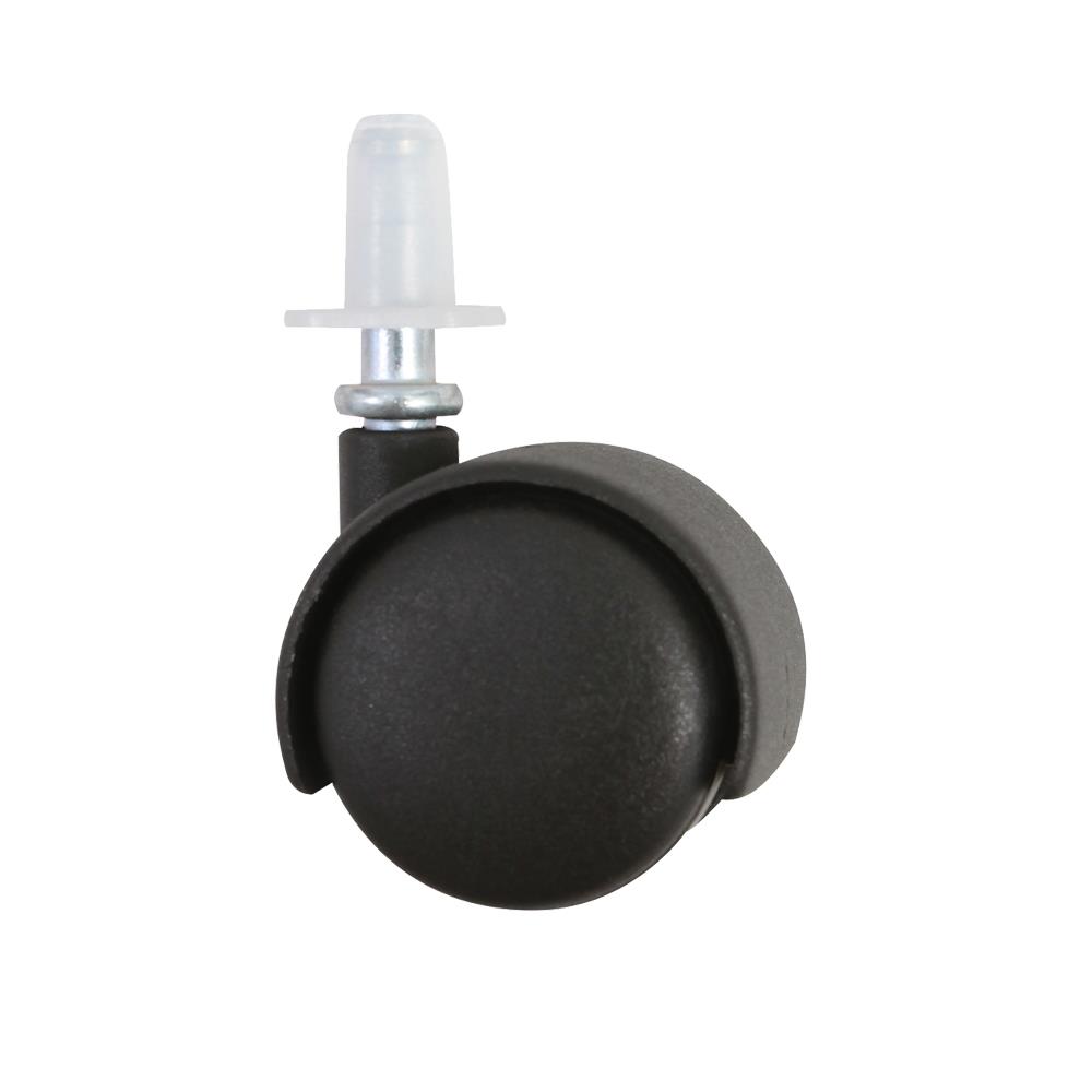 ลูกล้อไฟเบอร์คู่ PANSIAM เดือยหมุน ไม่มีเบรก 1.5 นิ้ว สีดำ