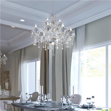 ไฟช่อ CARINI 1332-8+4 GOLD แก้ว/อะคริลิค/สีทอง 12หัว_2