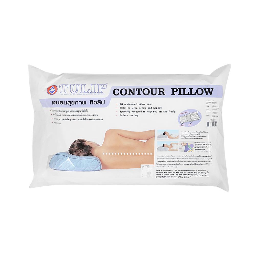 หมอนสุขภาพ โฟม TULIP 00611 15x23 นิ้ว สีฟ้า