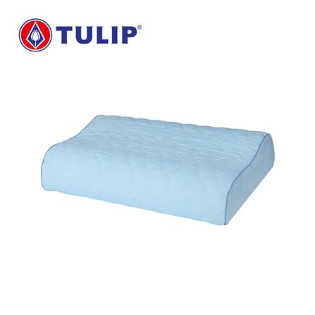 หมอนสุขภาพ โฟม TULIP 00611 15x23 นิ้ว สีฟ้า_0