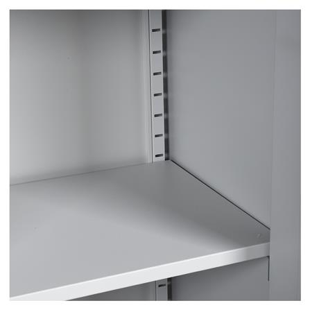 ตู้เหล็กสูงบานเลื่อนกระจก LUCKY WORLD KSG-120K-TG สีเทาทราย_4