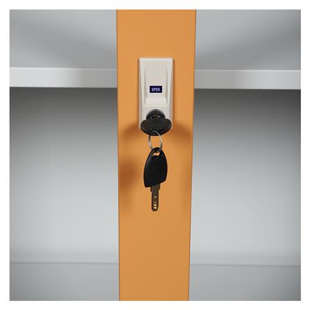 ตู้เหล็กสูงบานเลื่อนกระจก LUCKY WORLD KSG-120K-EG สีน้ำตาล_3