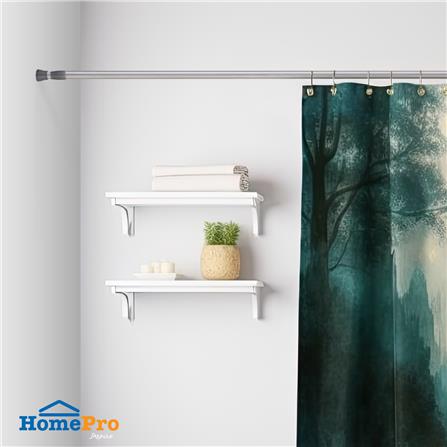 ราวม่านอะลูมิเนียม MOYA HM88119 สีโครเมียม_2