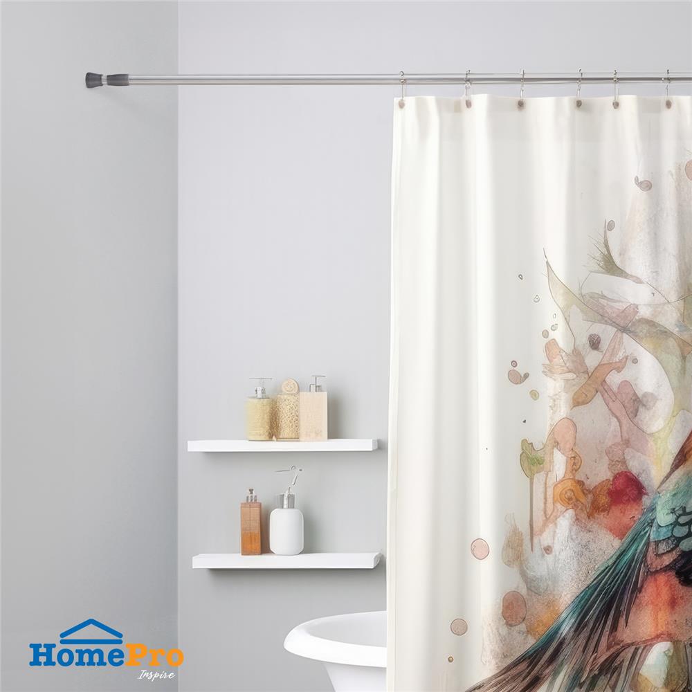 ราวม่านอะลูมิเนียม MOYA HM88121 สีโครเมียม