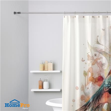 ราวม่านอะลูมิเนียม MOYA HM88121 สีโครเมียม_2