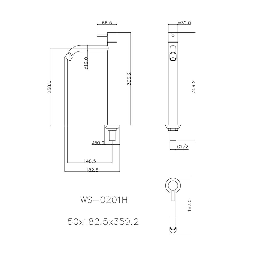 ก๊อกอ่างล้างหน้าเดี่ยว WS WS-0201H
