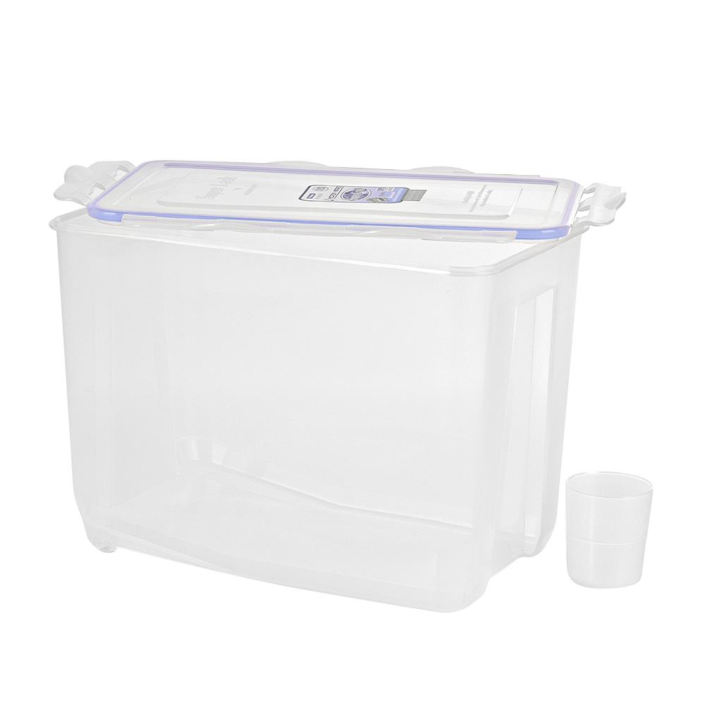 ถังข้าวสารพลาสติก 10 กก. + ถ้วยตวง MICRON WARE 6041