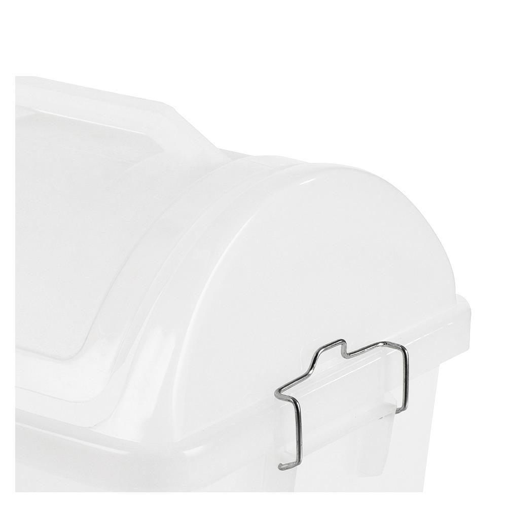 ถังขยะเหลี่ยมฝาสวิง เรืองวา RW9258 40 ลิตร สีใส