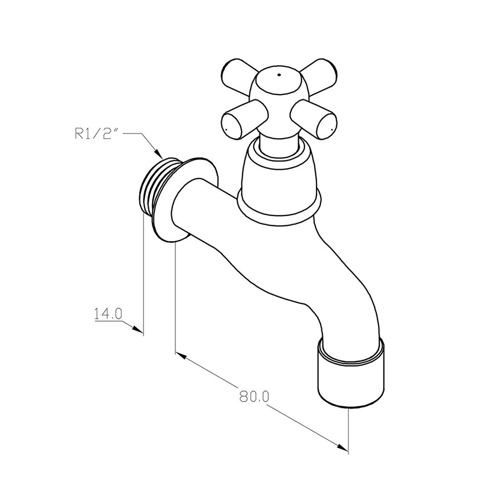 ก๊อกล้างพื้น 1 ทาง HANG WF-118F