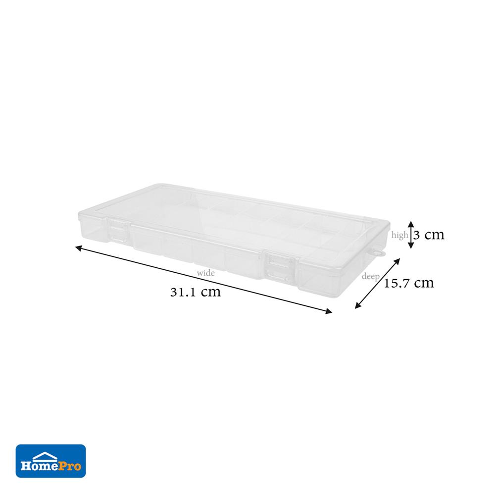 กล่องแบ่งช่อง 8 ช่อง STACKO TL-502 15.5x31x3 ซม. สีขาว