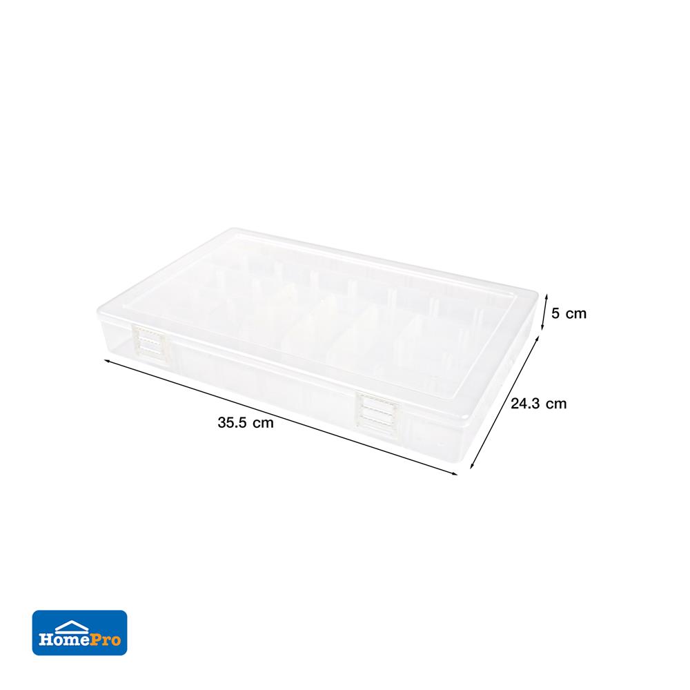 กล่องแบ่งช่อง 40 ช่อง STACKO TL718 24x36x5.5 ซม. สีขาว