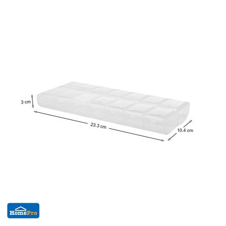 กล่องแบ่งช่อง 14 ช่อง STACKO TLB014 10.5x23.5x3 ซม. สีขาว_3