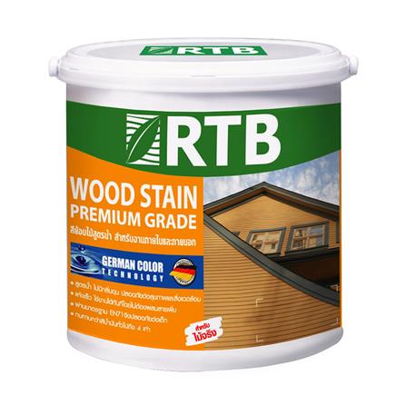 สีย้อมไม้ ชนิดเงา RTB WOODSTAIN SP-0108 สีไม้สักทองอ่อน 1/4 แกลลอน_0