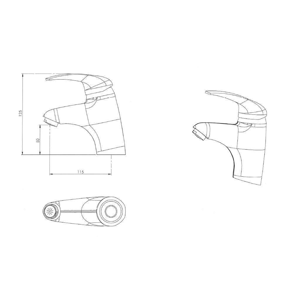 ก๊อกอ่างล้างหน้าผสม HAFELE 495.61.026 สีโครม