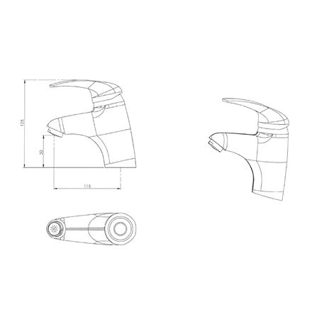 ก๊อกอ่างล้างหน้าผสม HAFELE 495.61.026 สีโครม_1