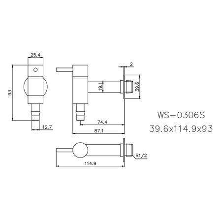 ก๊อกล้างพื้น 1 ทาง WS WS-0306 S_1