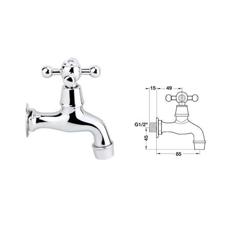 ก๊อกล้างพื้น 1 ทาง HAFELE 495.61.039 สีโครม_1