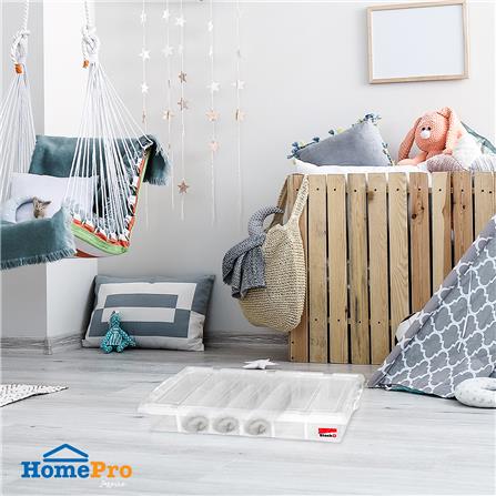 กล่องเก็บของ 6 ช่อง ฝาล็อก STACKO 27 ลิตร 51141 สีขาว_3