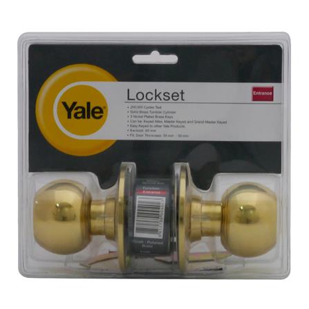 ลูกบิดทั่วไป YALE KN-VCA52277US3 หัวกลม สีทองเหลือง_0