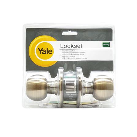 ลูกบิดห้องน้ำ YALE KN-VCA5222US5 หัวกลม สีทองเหลืองรมดำ_3